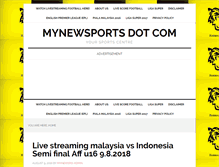 Tablet Screenshot of mynewsports.com